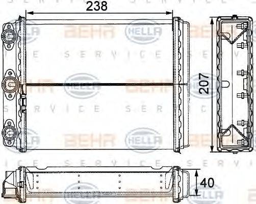 HELLA 8FH351311611 Теплообмінник, опалення салону