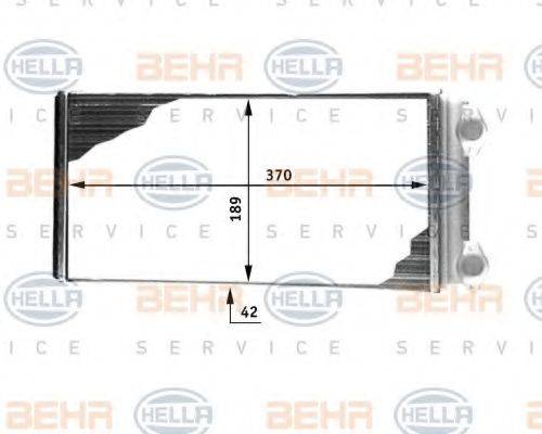 HELLA 8FH351312491 Теплообмінник, опалення салону