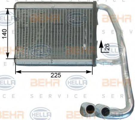 HELLA 8FH351315301 Теплообмінник, опалення салону