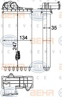 HELLA 8FH351315561 Теплообмінник, опалення салону