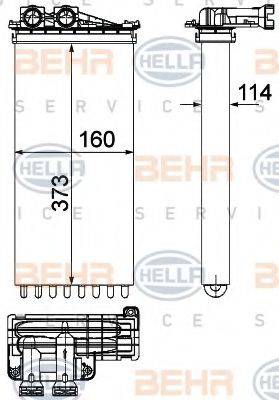 HELLA 8FH351315581 Теплообмінник, опалення салону