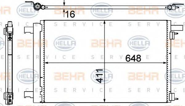 HELLA 8FC351319461 Конденсатор, кондиціонер