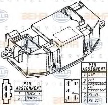 HELLA 5HL351321521 Регулятор, вентилятор салону