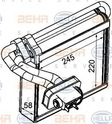 HELLA 8FV351331231 Випарник, кондиціонер