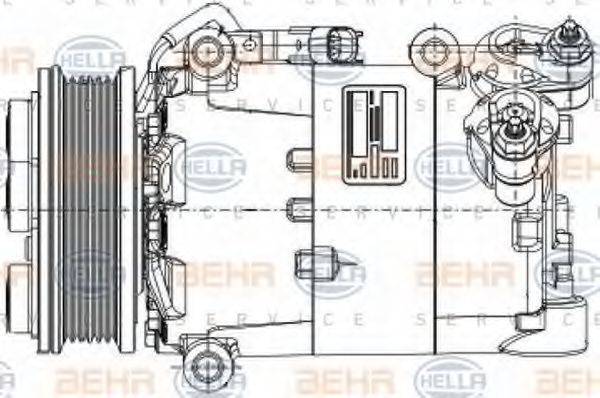 HELLA 8FK351334391 Компресор, кондиціонер