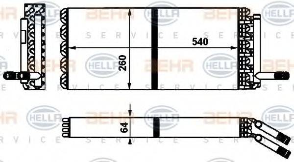 HELLA 8FH351394001 Теплообмінник, опалення салону