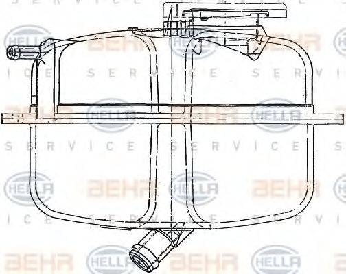 HELLA 8MA376705001 Компенсаційний бак, охолоджуюча рідина