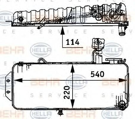 HELLA 8MA376705141 Компенсаційний бак, охолоджуюча рідина