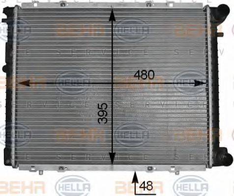 HELLA 8MK376706511 Радіатор, охолодження двигуна