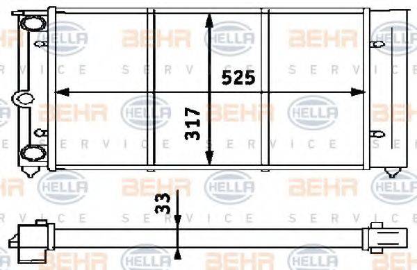 HELLA 8MK376713451 Радіатор, охолодження двигуна