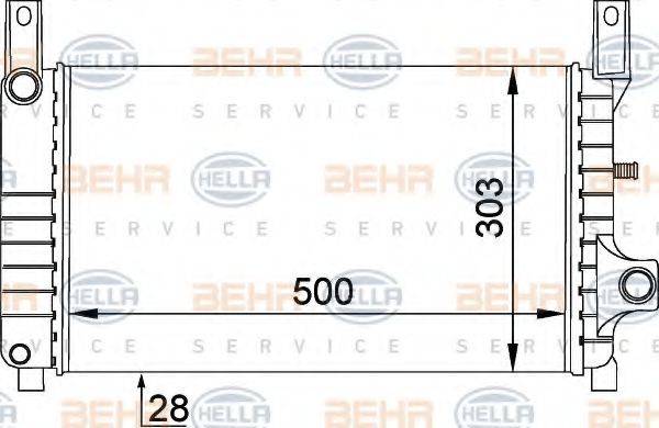 HELLA 8MK376714191 Радіатор, охолодження двигуна