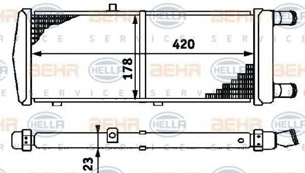 HELLA 8MK376715201 Радіатор, охолодження двигуна