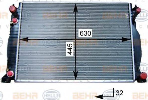 HELLA 8MK376715341 Радіатор, охолодження двигуна