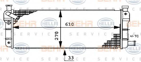 HELLA 8MK376716131 Радіатор, охолодження двигуна