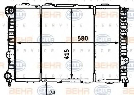 HELLA 8MK376718091 Радіатор, охолодження двигуна