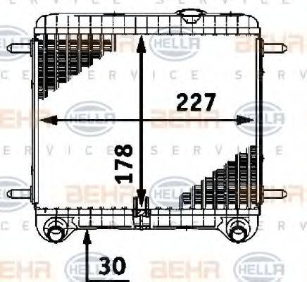 HELLA 8MK376718561 Радіатор, охолодження двигуна