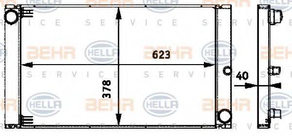 HELLA 8MK376719121 Радіатор, охолодження двигуна