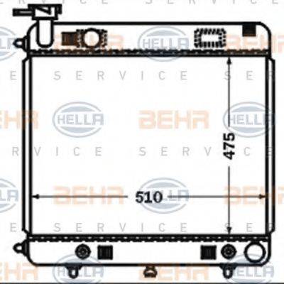 HELLA 8MK376721371 Радіатор, охолодження двигуна