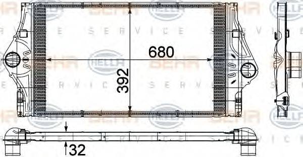HELLA 8ML376723221 Інтеркулер