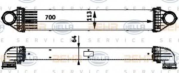 HELLA 8ML376723551 Інтеркулер