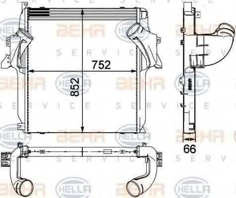 HELLA 8ML376724061 Інтеркулер