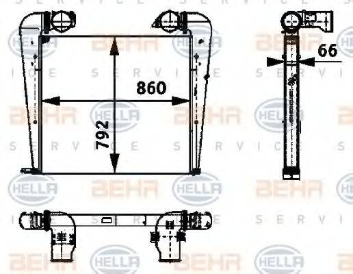 HELLA 8ML376724401 Інтеркулер