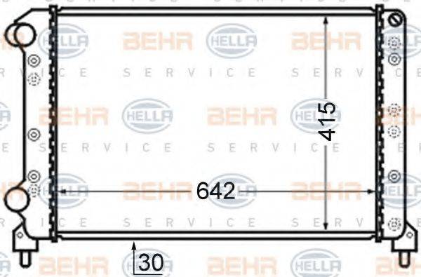 HELLA 8MK376724791 Радіатор, охолодження двигуна