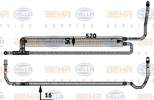 HELLA 8MO376726351 Олійний радіатор, рульове керування