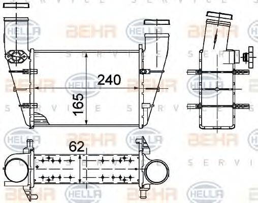 HELLA 8ML376727581 Інтеркулер