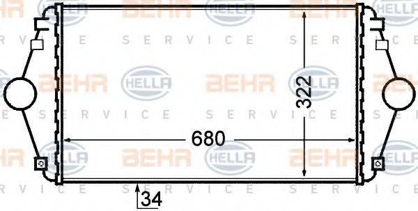 HELLA 8ML376727641 Інтеркулер