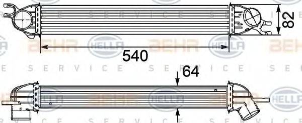 HELLA 8ML376746451 Інтеркулер