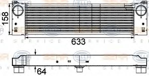 HELLA 8ML376746491 Інтеркулер