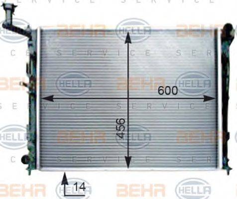 HELLA 8MK376754521 Радіатор, охолодження двигуна