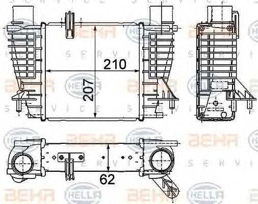 HELLA 8ML376756621 Інтеркулер