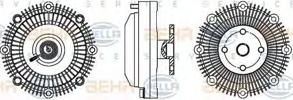 HELLA 8MV376757361 Зчеплення, вентилятор радіатора