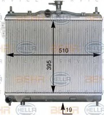 HELLA 8MK376762001 Радіатор, охолодження двигуна