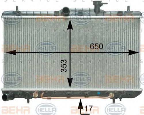 HELLA 8MK376762771 Радіатор, охолодження двигуна