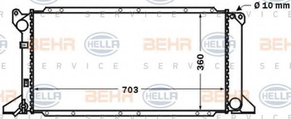 HELLA 8MK376768181 Радіатор, охолодження двигуна