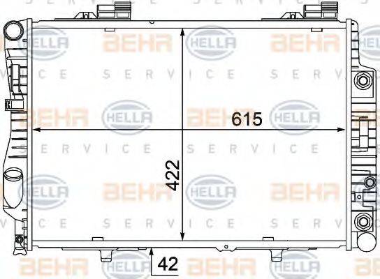 HELLA 8MK376769711 Радіатор, охолодження двигуна