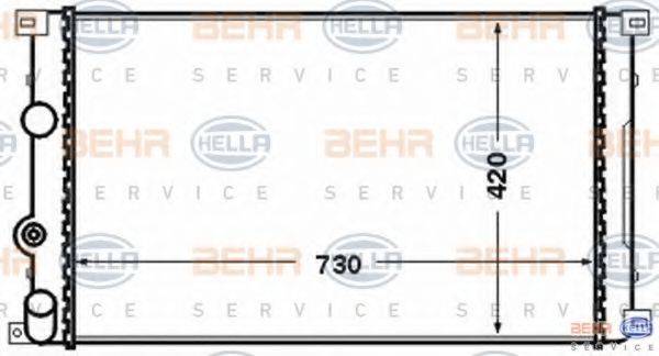 HELLA 8MK376771731 Радіатор, охолодження двигуна