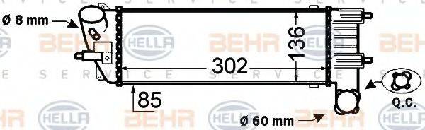 HELLA 8ML376776231 Інтеркулер