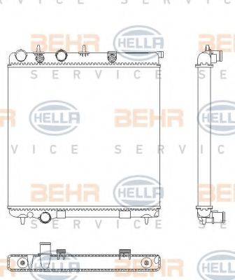 HELLA 8MK376901071 Радіатор, охолодження двигуна