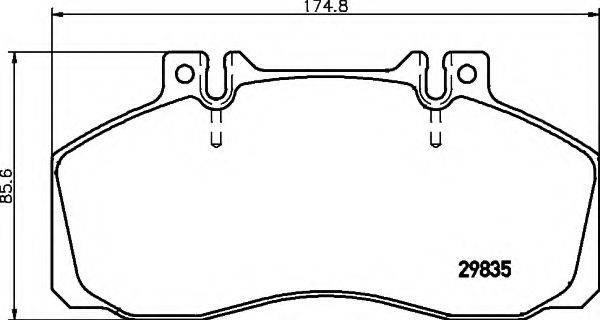 HELLA 8DB355005311 Комплект гальмівних колодок, дискове гальмо