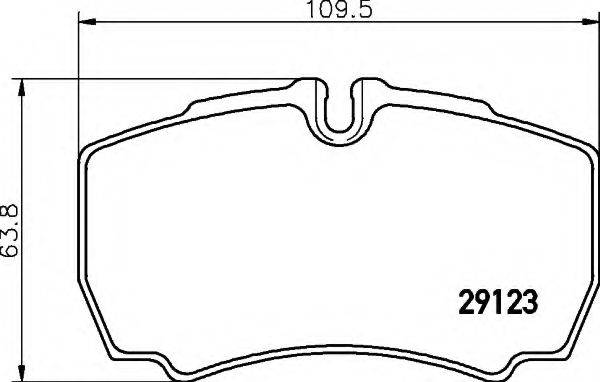 HELLA 8DB355005421 Комплект гальмівних колодок, дискове гальмо