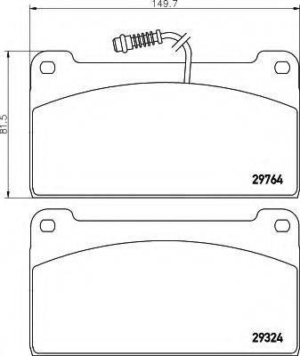 HELLA 8DB355005441 Комплект гальмівних колодок, дискове гальмо