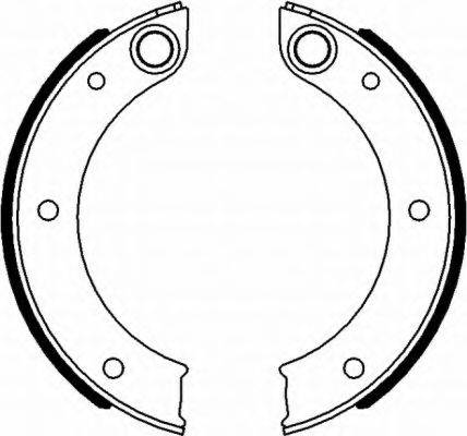 HELLA 8DA355050151 Комплект гальмівних колодок, стоянкова гальмівна система