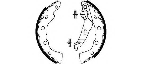 HELLA 8DB355002361 Комплект гальмівних колодок