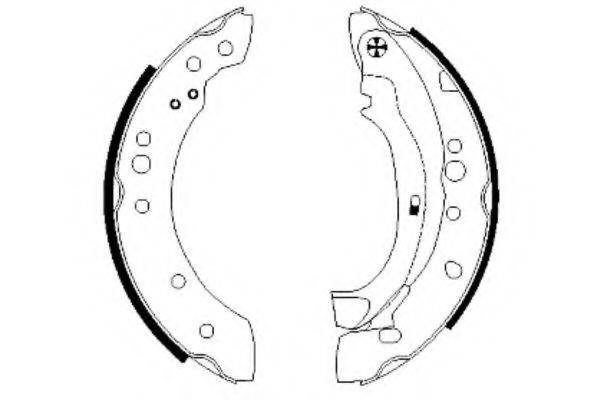 HELLA 8DB355002601 Комплект гальмівних колодок