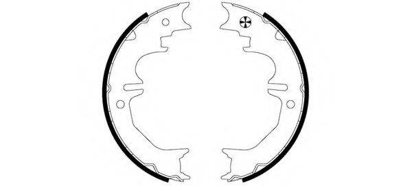 HELLA 8DA355050711 Комплект гальмівних колодок, стоянкова гальмівна система