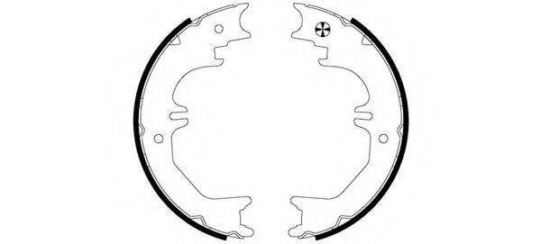 HELLA 8DA355050721 Комплект гальмівних колодок, стоянкова гальмівна система